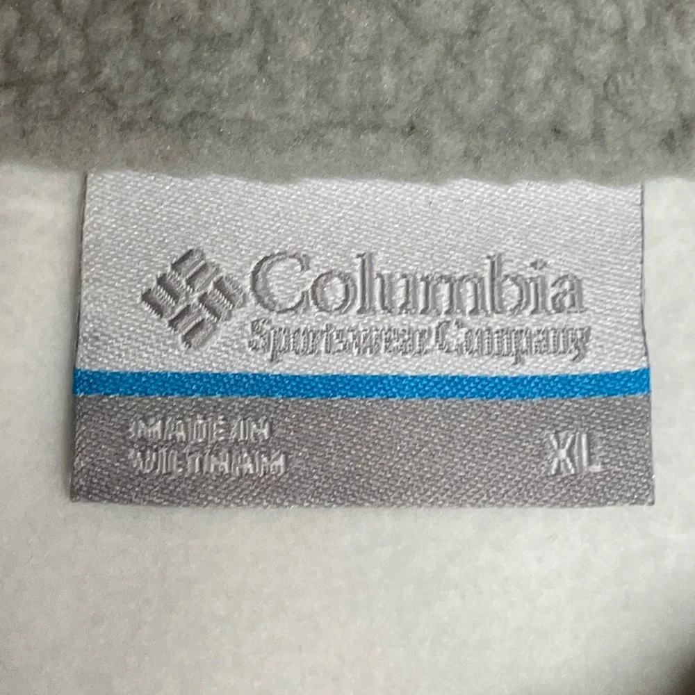 Columbia Women’s Sherpa Fleece 1/4 Zip Pullover Jacket Relax Fit XL Colorblock - Picture 2 of 9
